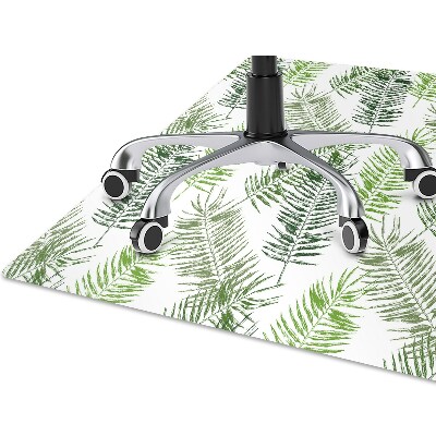 Office chair floor protector palm leaves