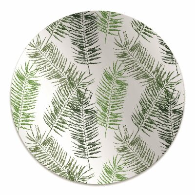 Office chair floor protector palm leaves