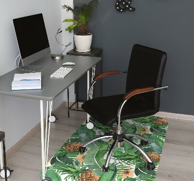 Office chair floor protector Pineapple leaves