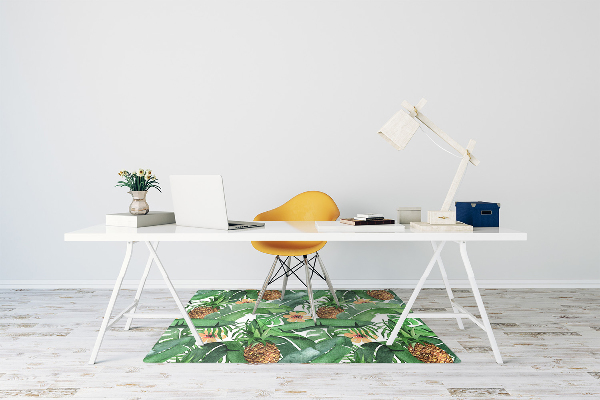 Office chair floor protector Pineapple leaves