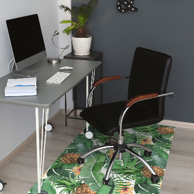 Office chair floor protector Pineapple leaves