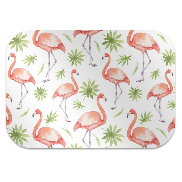 Office chair mat Flamingos