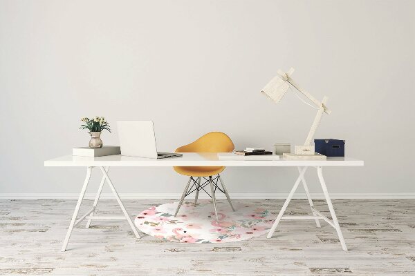 Office chair mat Flamingos