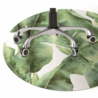 Office chair floor protector palm leaves