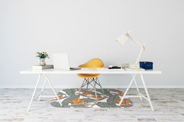 Office chair mat Tropical