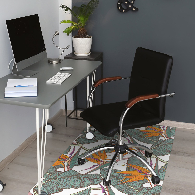 Office chair mat Tropical