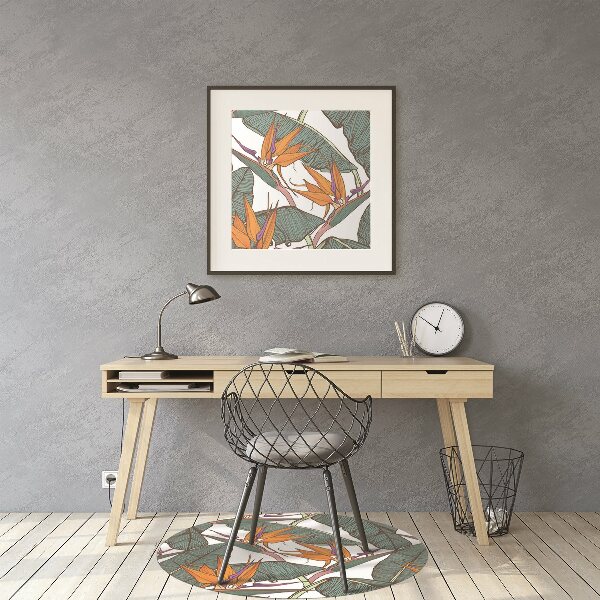 Office chair mat Tropical