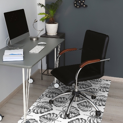 Office chair mat monstera