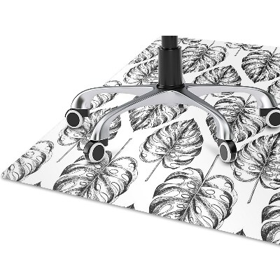 Office chair mat monstera