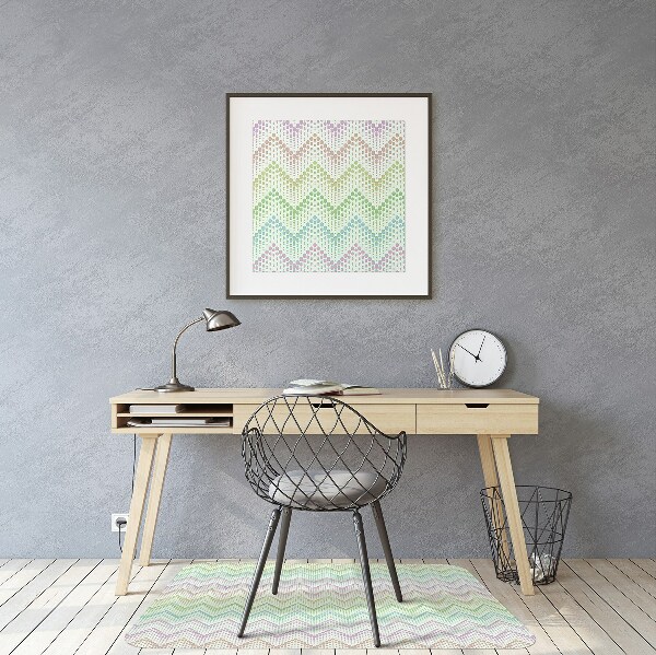 Chair mat floor panels protector Dots herringbone