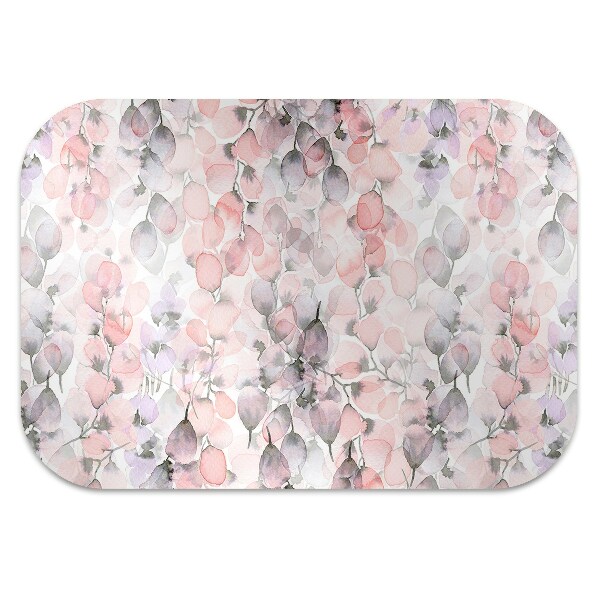Office chair mat flowers painted