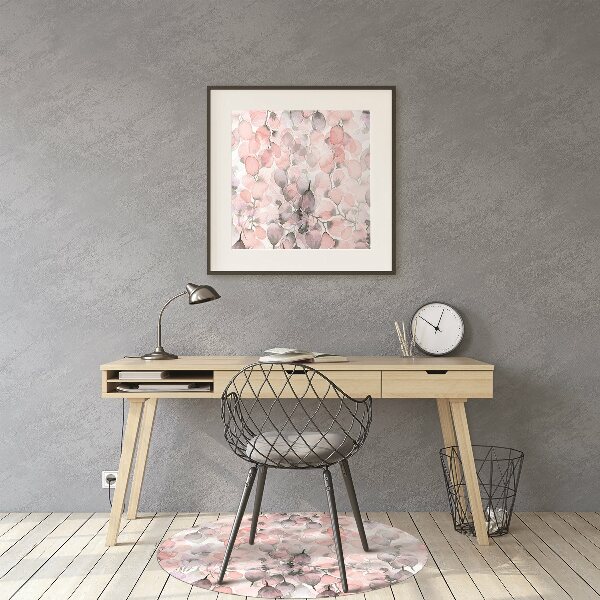 Office chair mat flowers painted