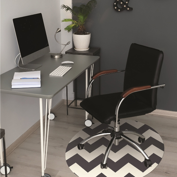 Office chair mat zigzags