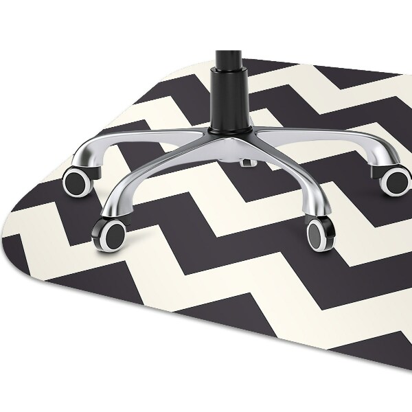 Office chair mat zigzags