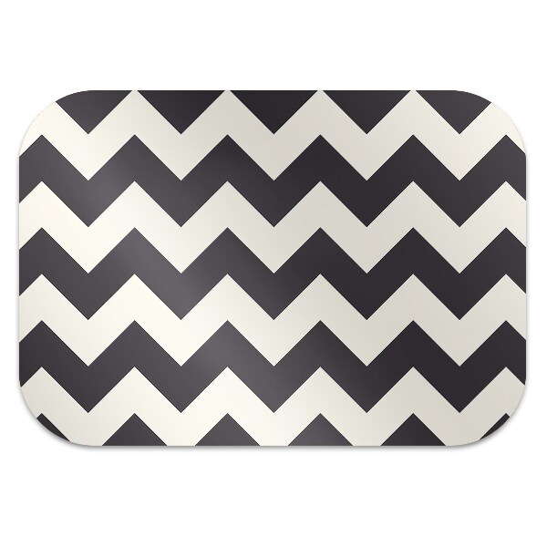 Office chair mat zigzags