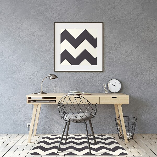Office chair mat zigzags