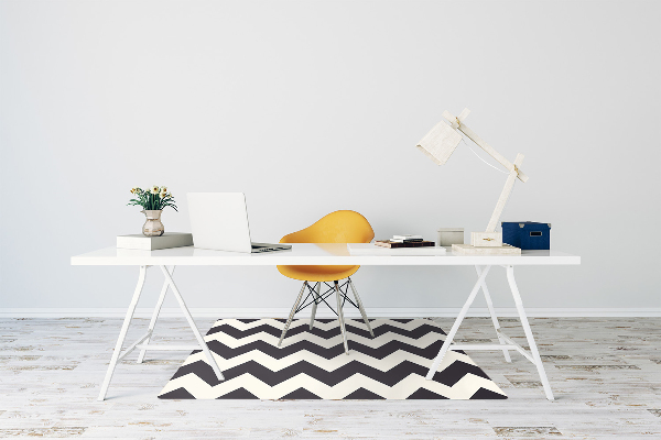 Office chair mat zigzags