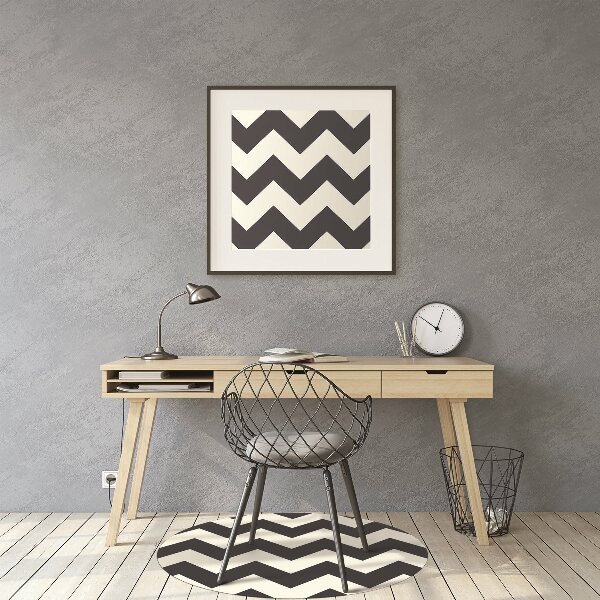 Office chair mat zigzags