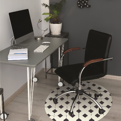 Office chair mat geometric pattern