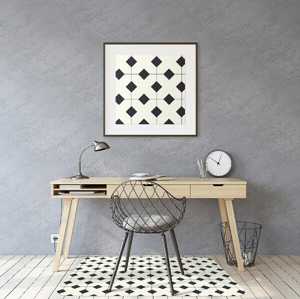 Office chair mat geometric pattern