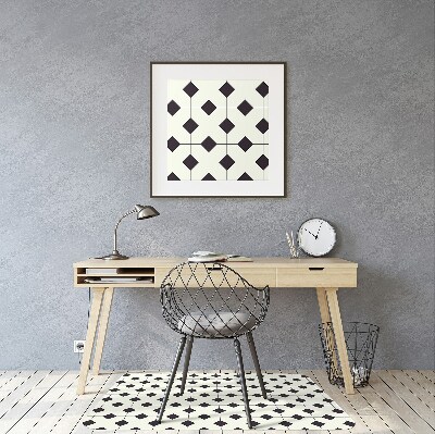 Office chair mat geometric pattern