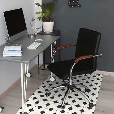 Office chair mat geometric pattern