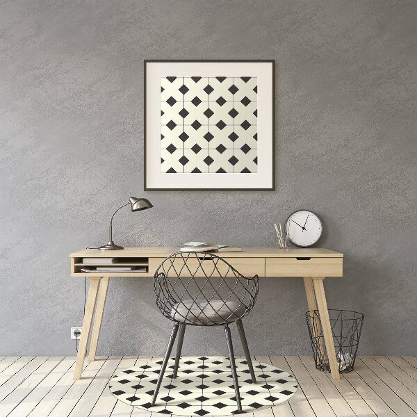 Office chair mat geometric pattern