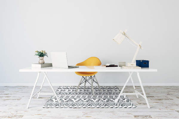 Desk chair mat ethnic pattern