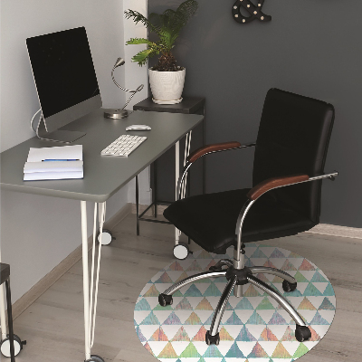 Office chair mat geometric triangles