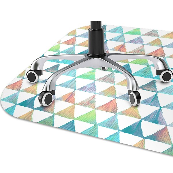 Office chair mat geometric triangles
