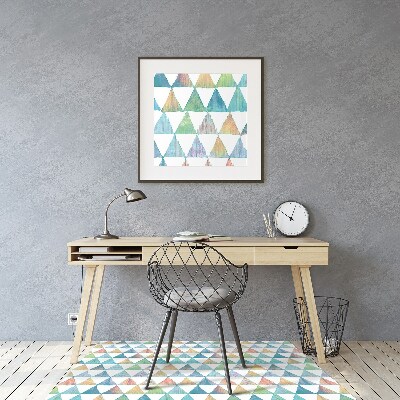Office chair mat geometric triangles