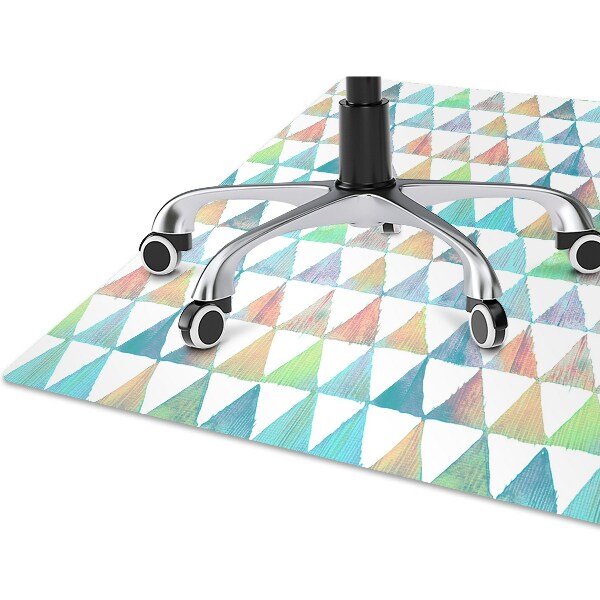 Office chair mat geometric triangles