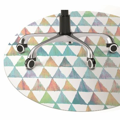 Office chair mat geometric triangles