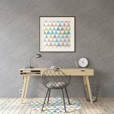 Office chair mat geometric triangles