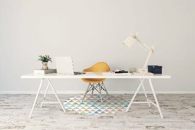 Office chair mat geometric triangles