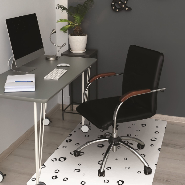 Office chair floor protector drawn wheels