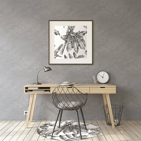 Office chair mat lilies