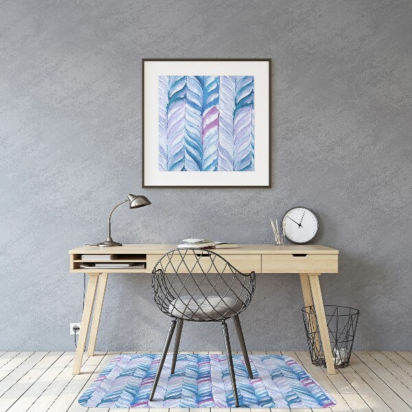 Office chair floor protector Herringbone pattern