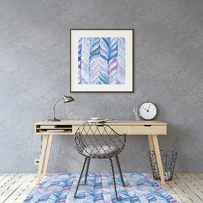 Office chair floor protector Herringbone pattern