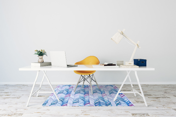 Office chair floor protector Herringbone pattern