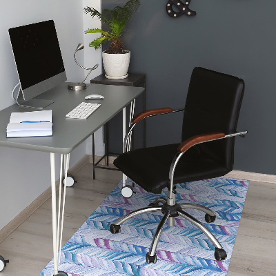 Office chair floor protector Herringbone pattern