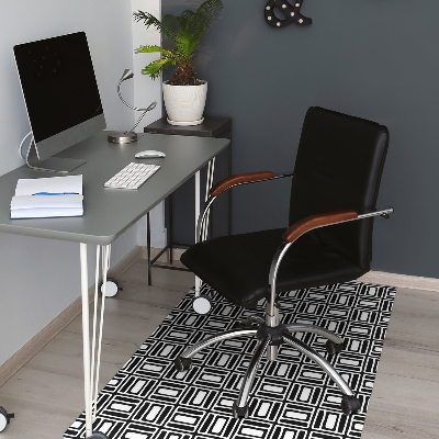 Office chair mat geometric pattern