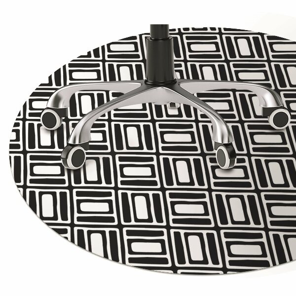 Office chair mat geometric pattern