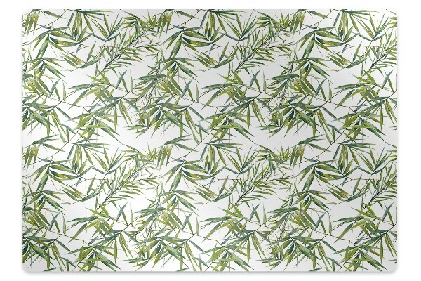 Office chair mat exotic leaves