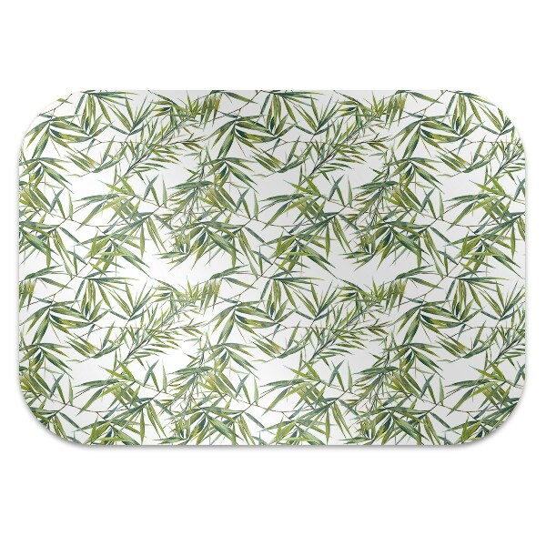 Office chair mat exotic leaves