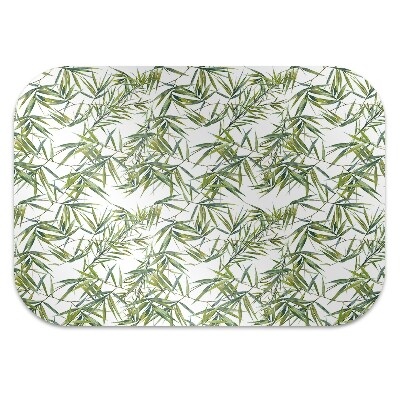 Office chair mat exotic leaves