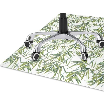 Office chair mat exotic leaves