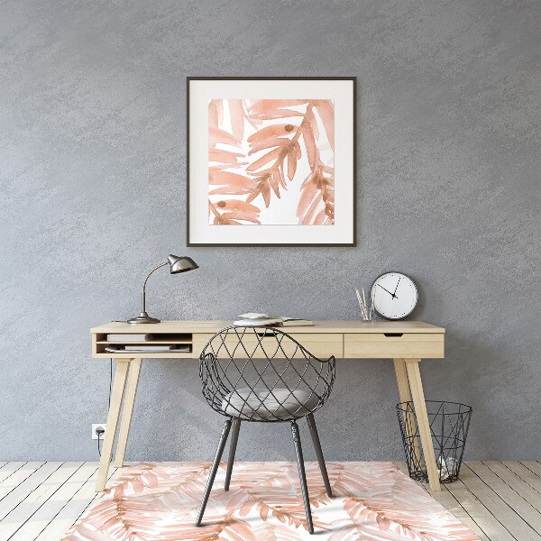 Chair mat orange leaves