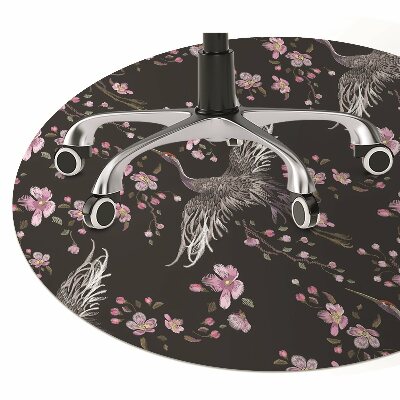Office chair mat Herons and flowers
