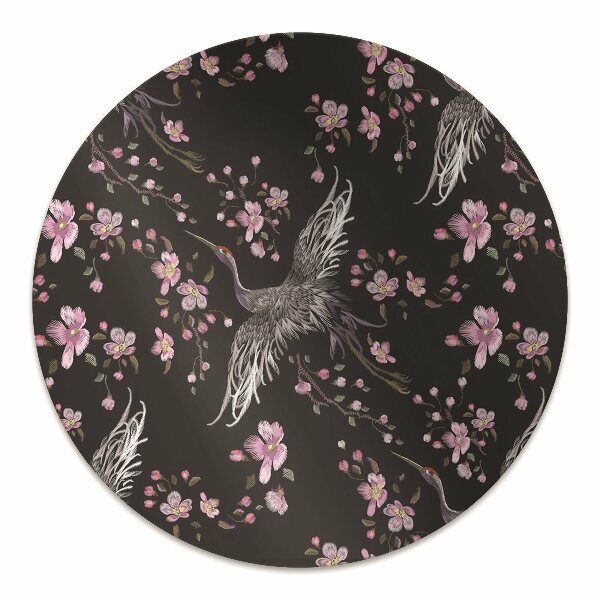 Office chair mat Herons and flowers